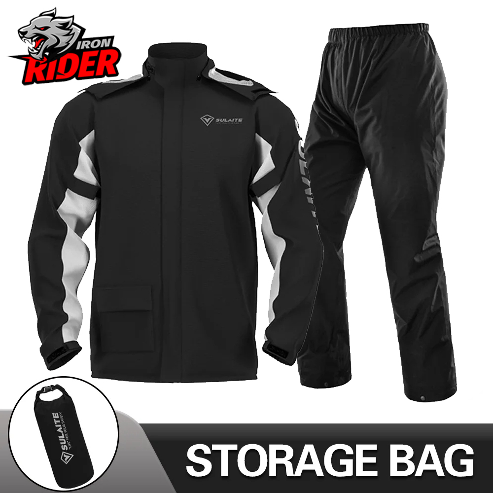 Cycling Rain Jacket Commute - Chubasquero reflectante para motocicleta, 100% impermeable,