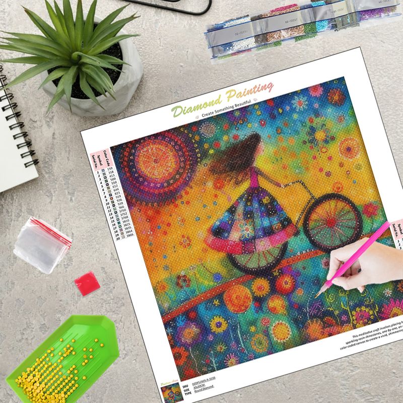 RUOPOTY-pintura de diamante 5D - Cycling Zones reseña y precio